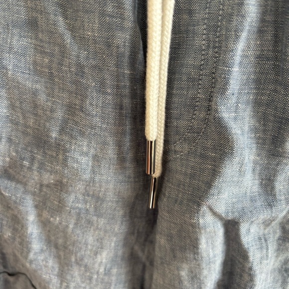 Athleta NWT Cabo Linen 4” Pull On Loungewear Shorts Chambray Blue Womens 16 - Picture 6 of 12